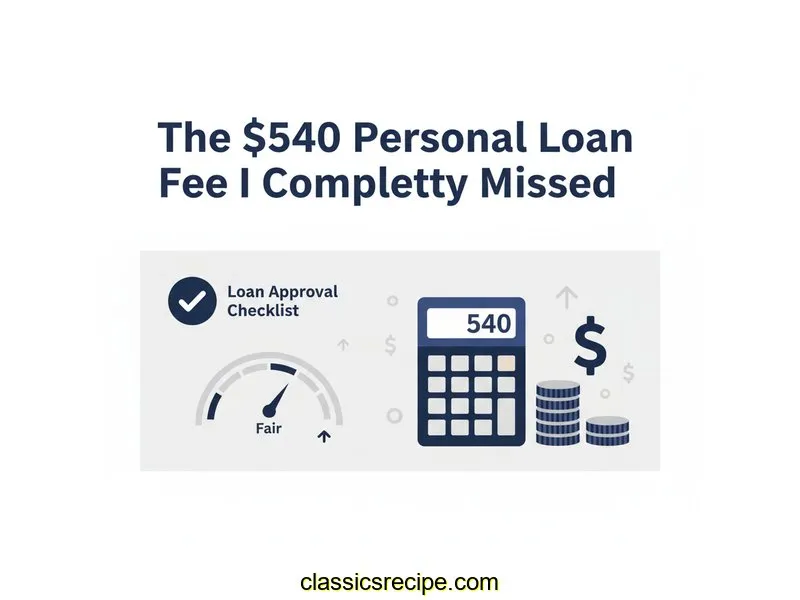 The $540 Personal Loan Fee I Completely Missed